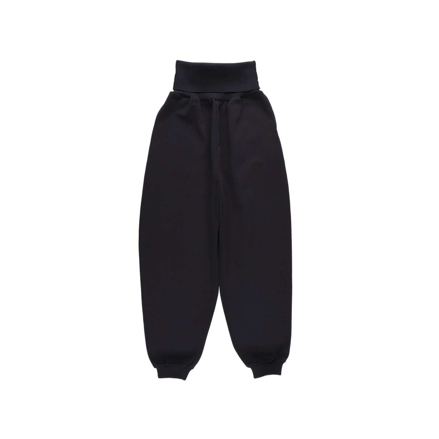 SPACE SUIT bontan PANTS in black original knit jersey by AYA. Made in Japan.