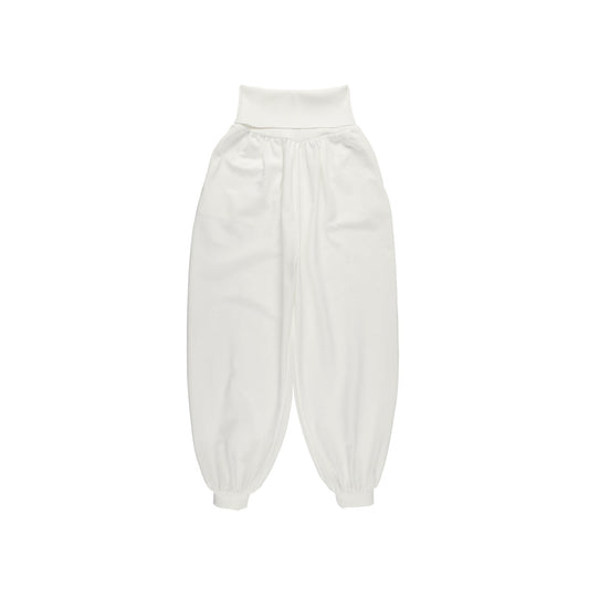 SPACE SUIT bontan PANTS in off white original knit jersey by AYA. Made in Japan.