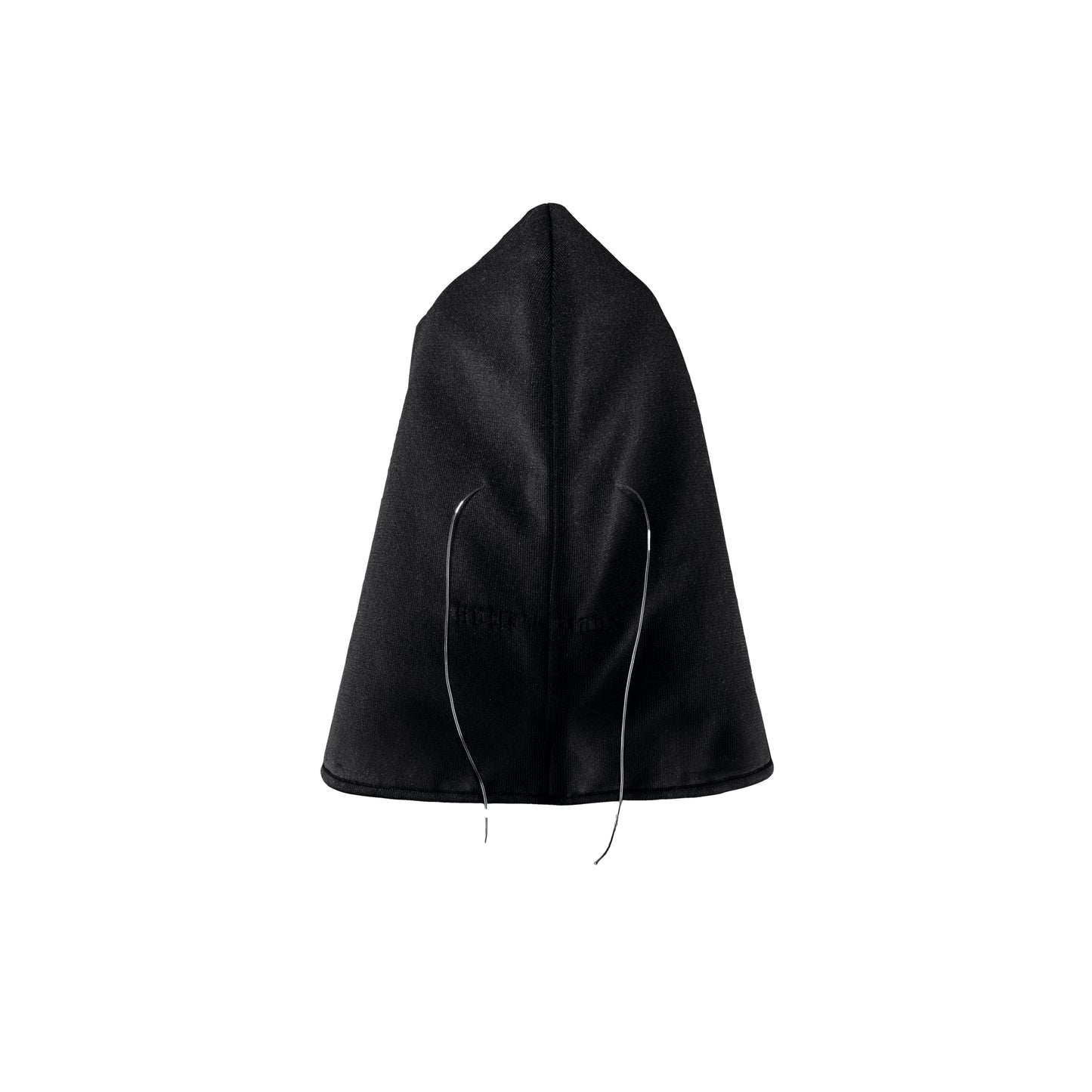 SPACE SUIT HOOD in black original knit jersey by AYA. Made in Japan.