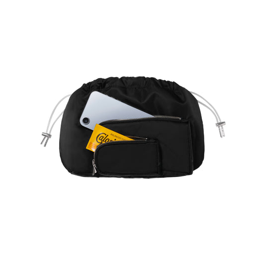 SPACE SUIT POUCH in black by AYA. Unisex bag made in Japan.