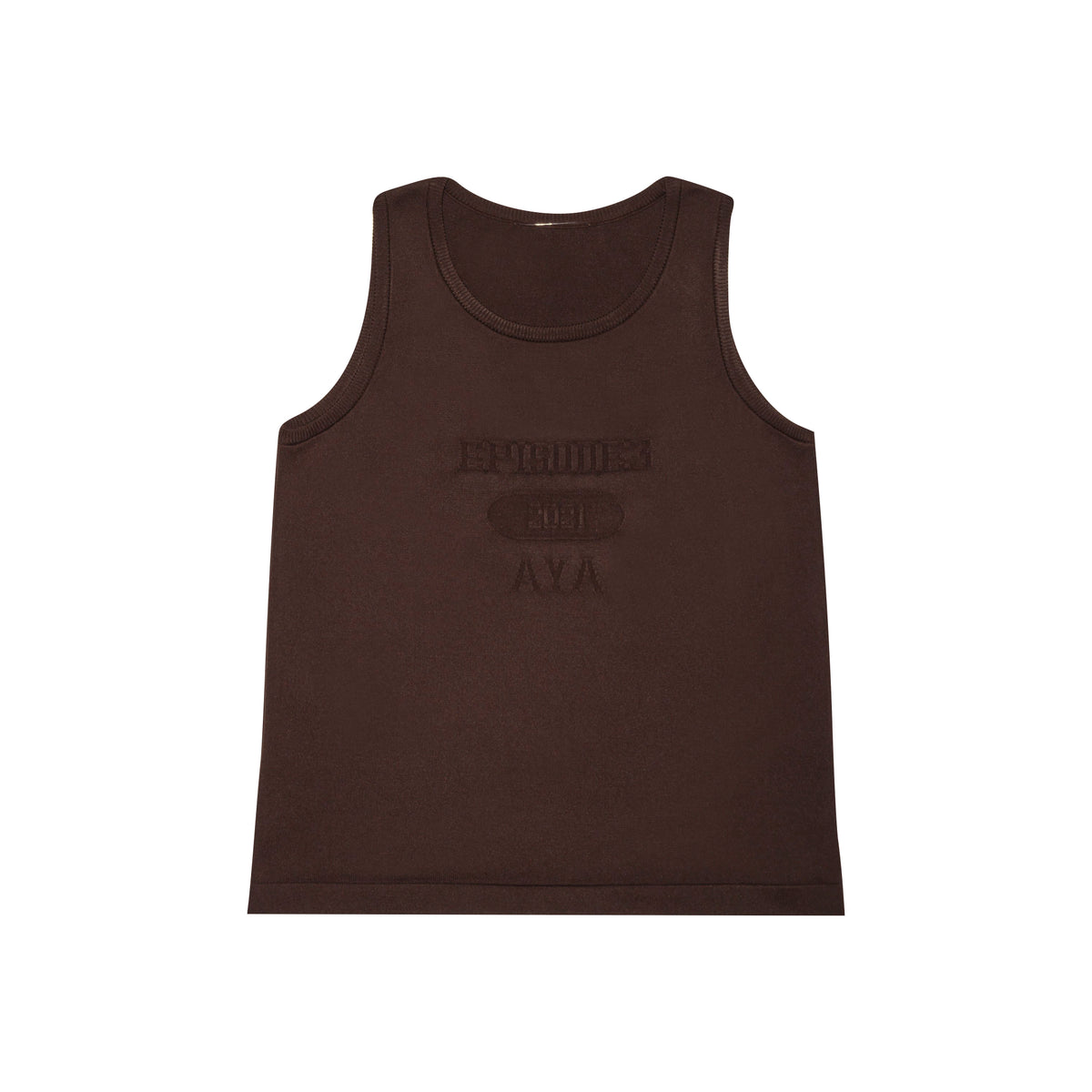 SPACE SUIT TANK TOP - BROWN - AYA | Knit Jersey Tank Top | MADE IN JAPAN
