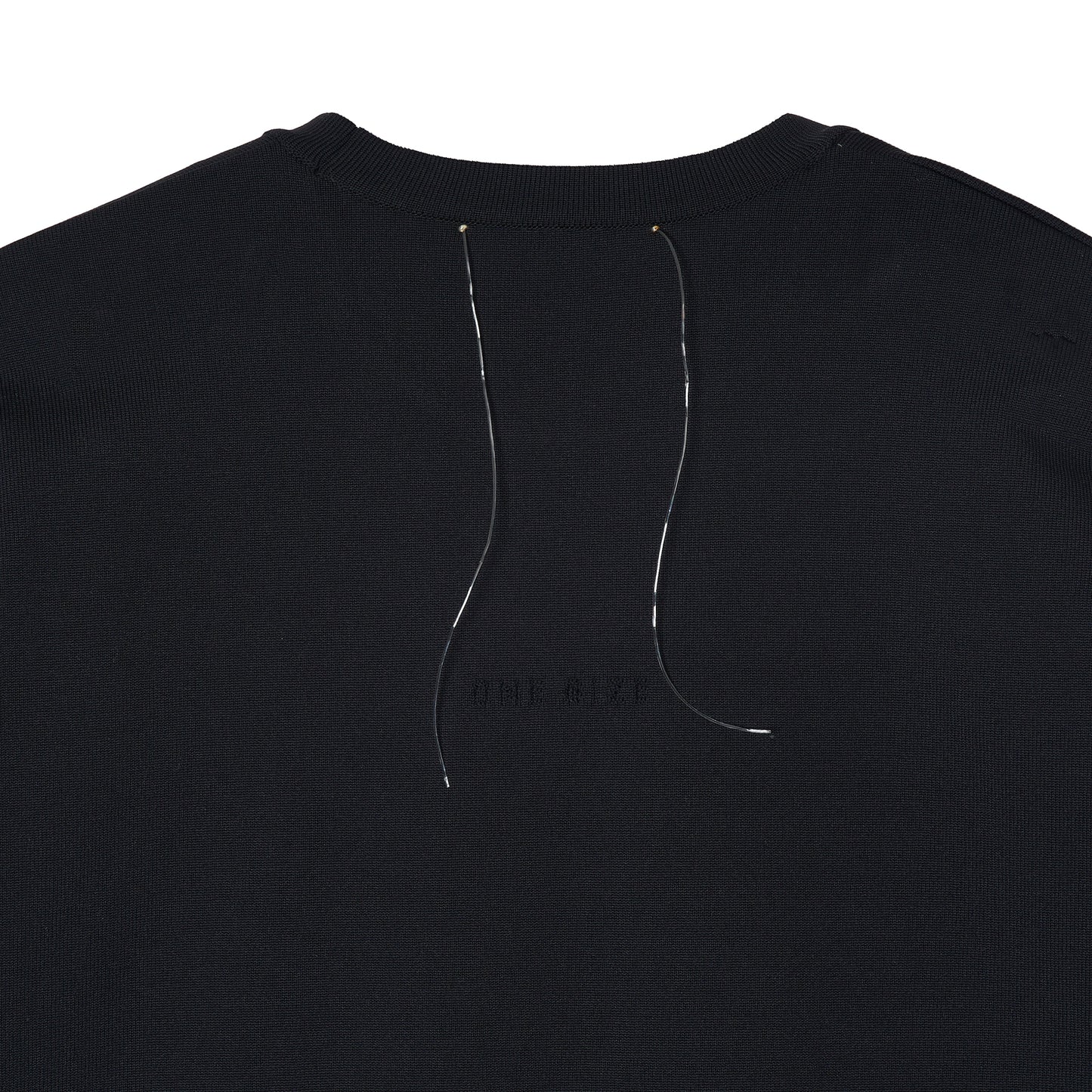 SPACE SUIT TEE in black original knit jersey by AYA. Unisex pants made in Japan.