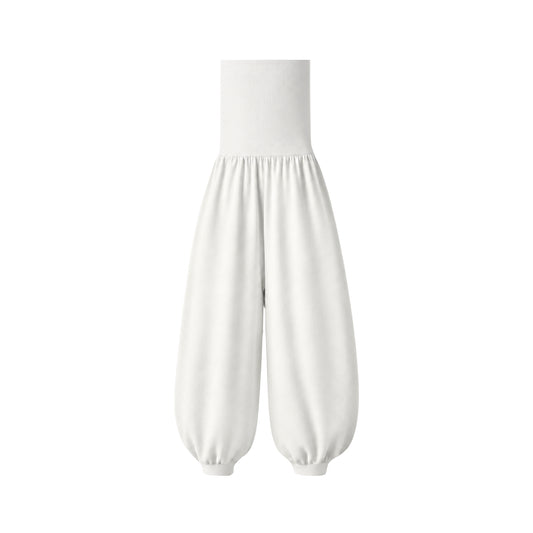 SPACE SUIT bontan PANTS OFF WHITE - AYA | Knit Jersey Signature Wide Pants | MADE IN JAPAN