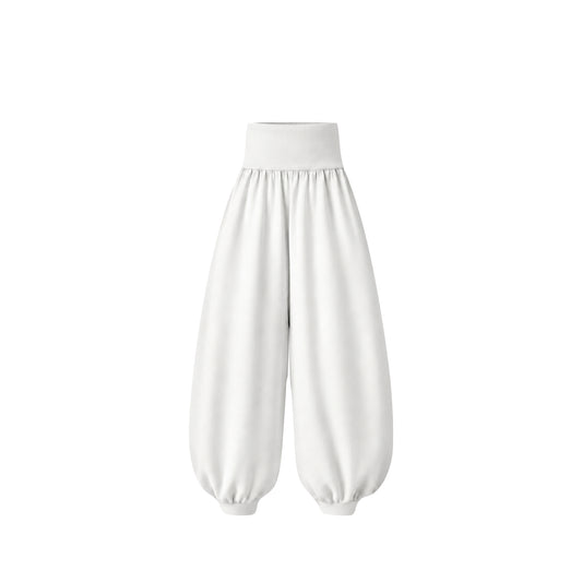 SPACE SUIT bontan PANTS OFF WHITE - AYA | Knit Jersey Signature Wide Pants | MADE IN JAPAN