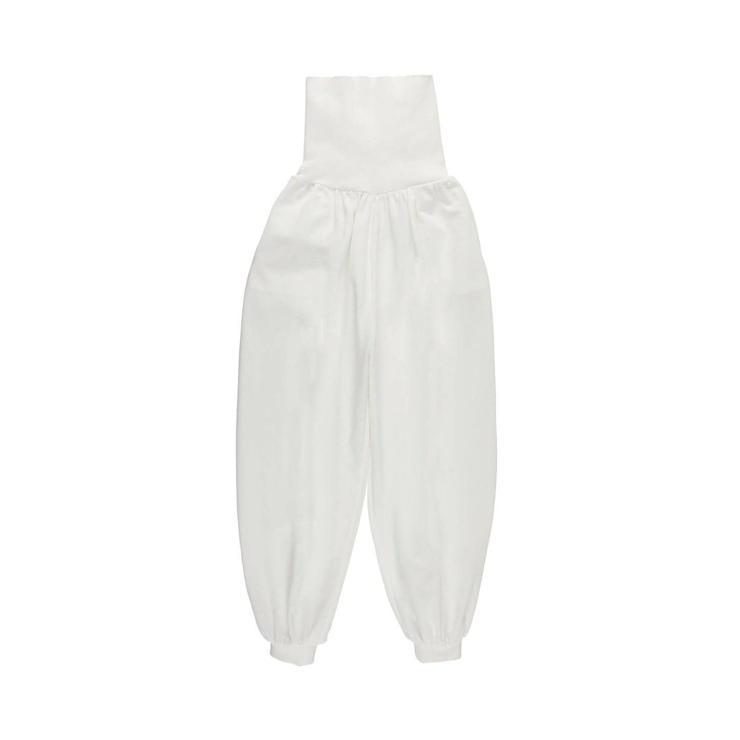 SPACE SUIT bontan PANTS in off white original knit jersey by AYA. Made in Japan.