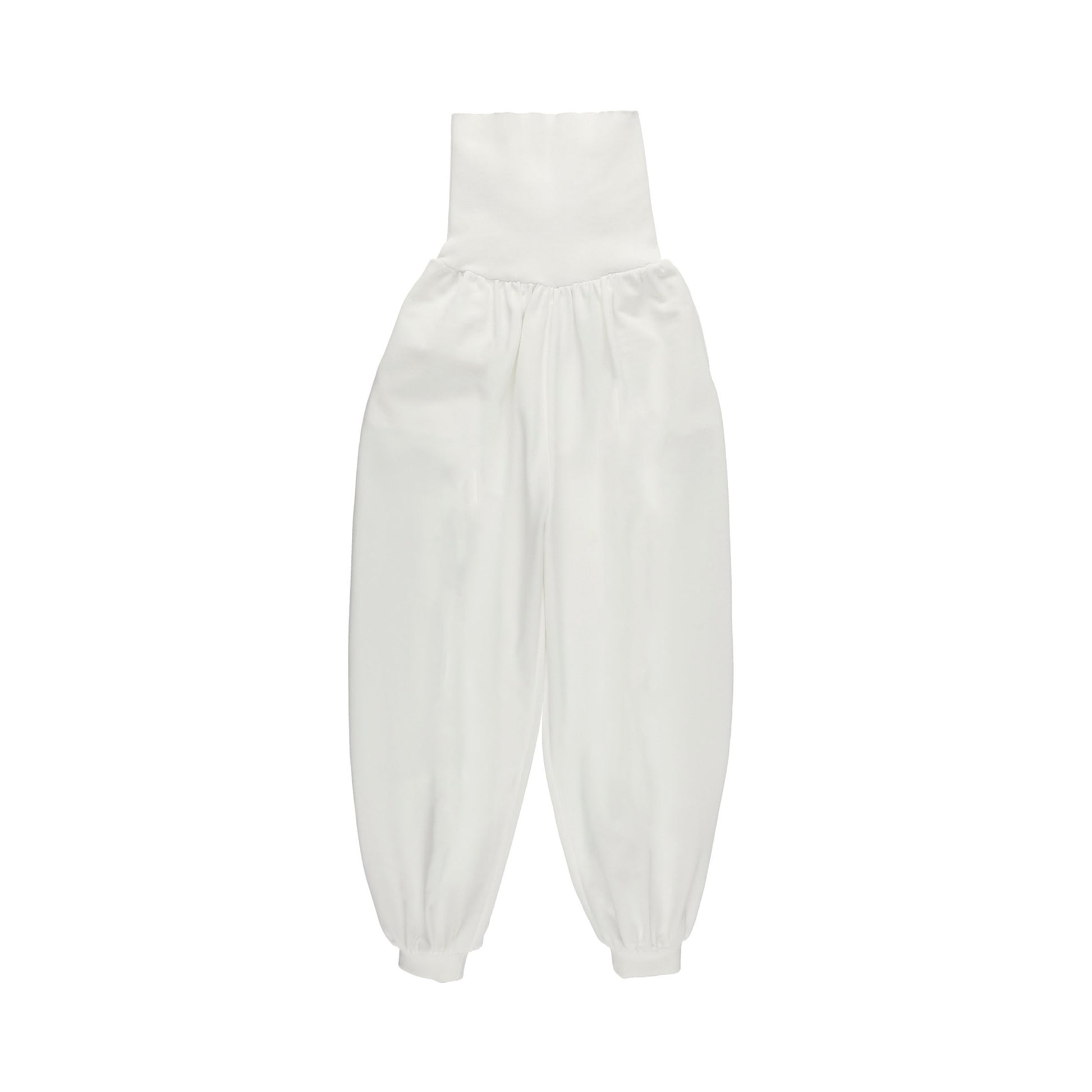 SPACE SUIT bontan PANTS in off white original knit jersey by AYA. Made in Japan.