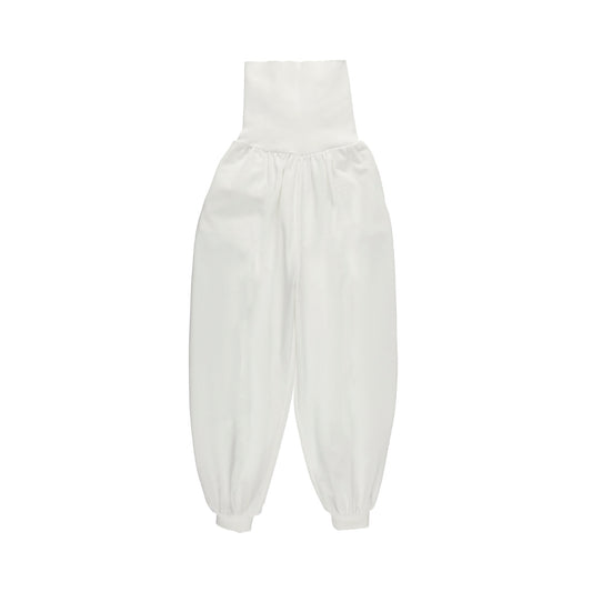 SPACE SUIT bontan PANTS in off white original knit jersey by AYA. Made in Japan.