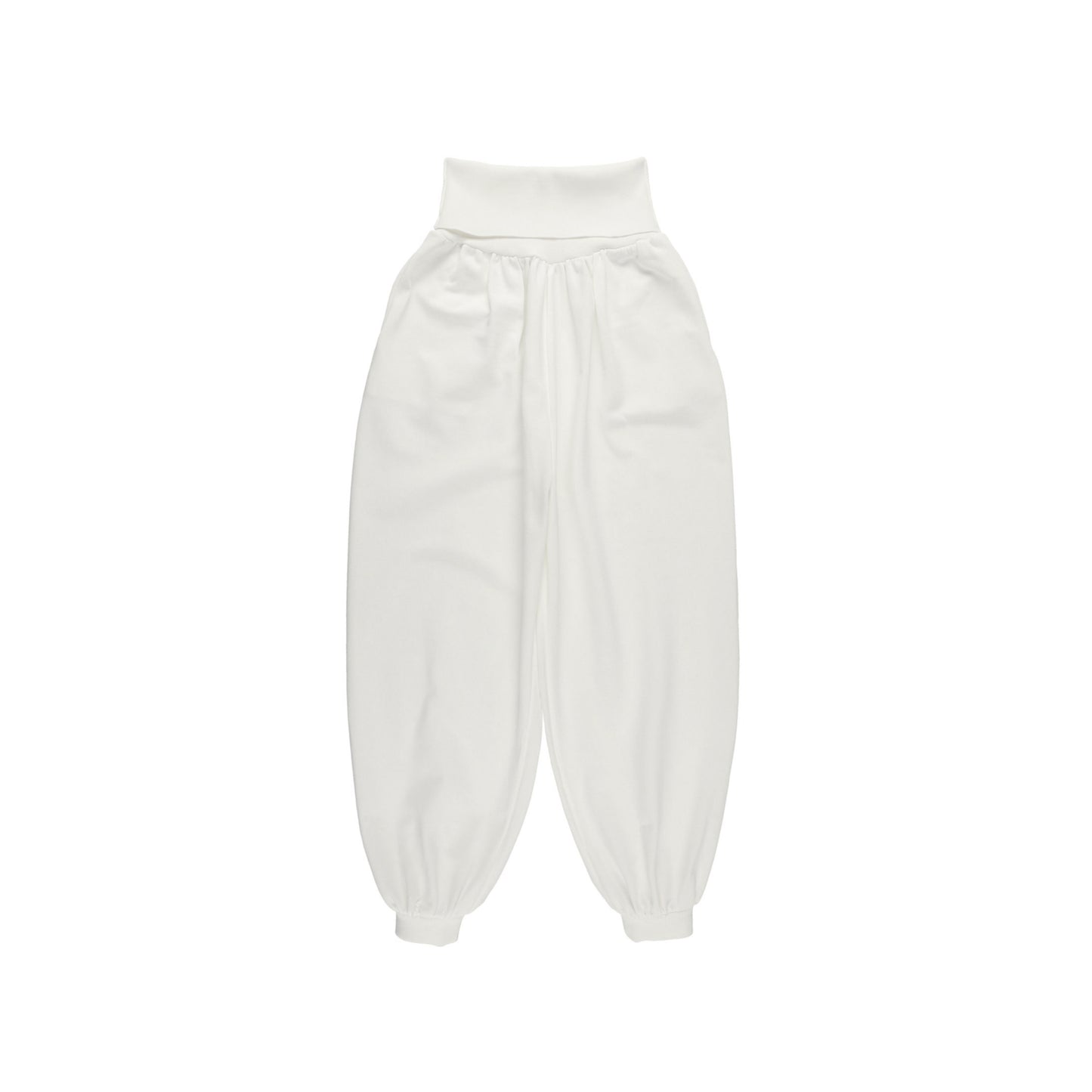 SPACE SUIT bontan PANTS in off white original knit jersey by AYA. Made in Japan.