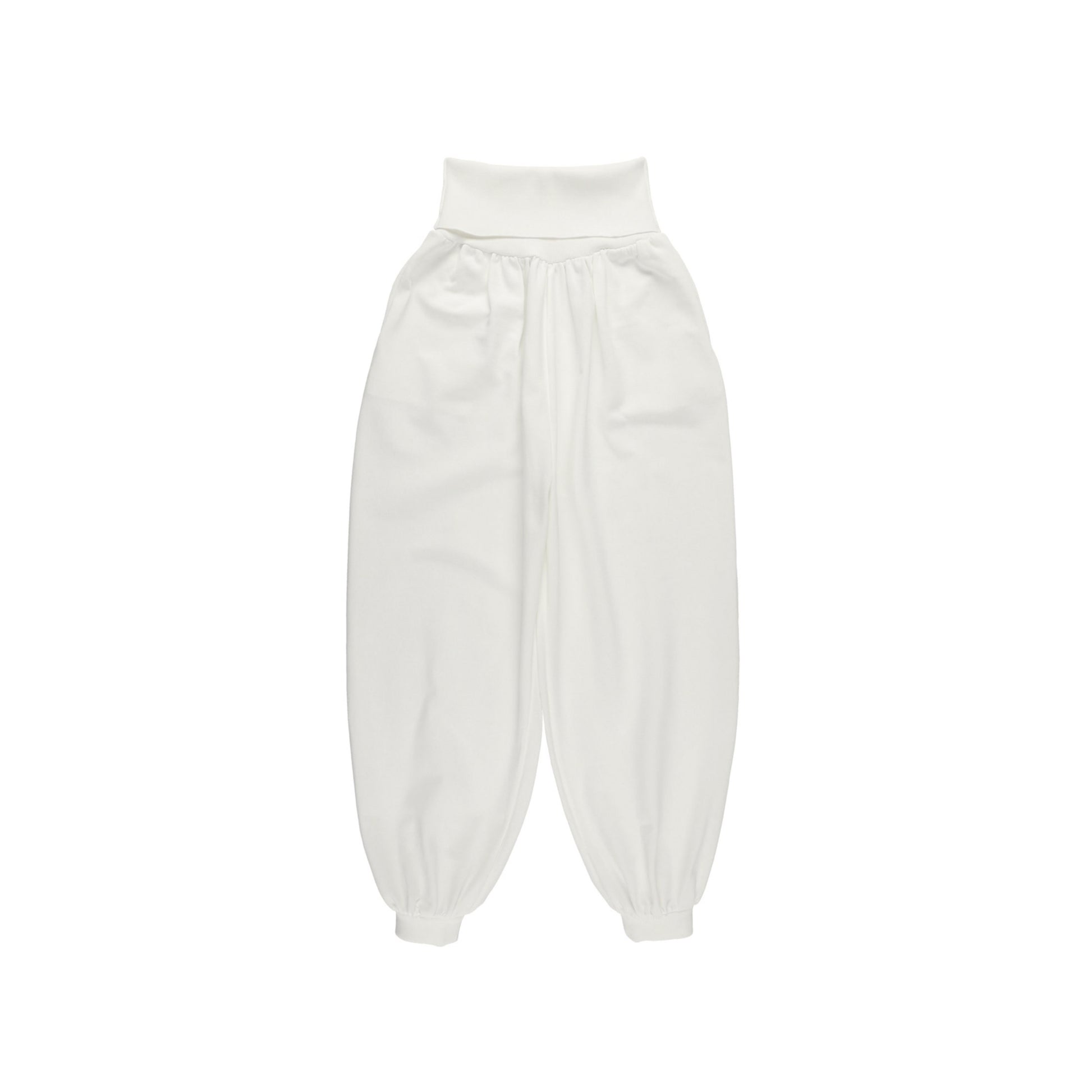 SPACE SUIT bontan PANTS in off white original knit jersey by AYA. Made in Japan.