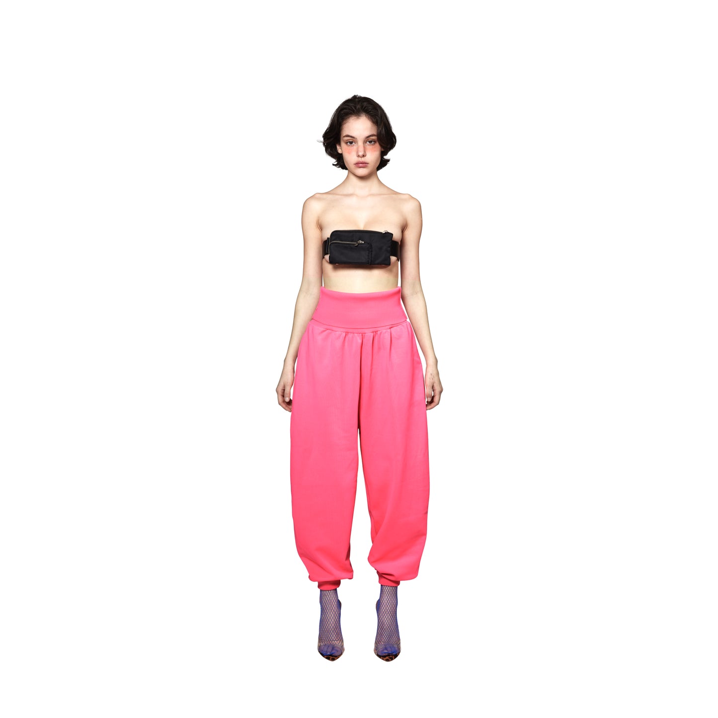 SPACE SUIT bontan PANTS in pink original knit jersey by AYA. Made in Japan.