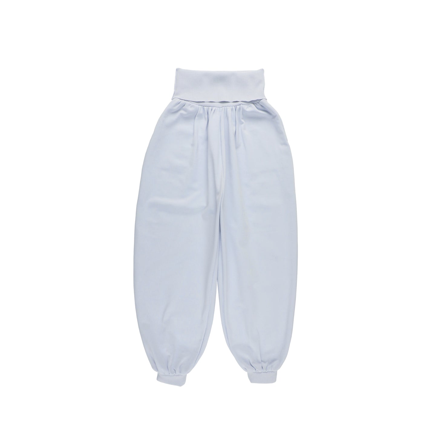 SPACE SUIT bontan PANTS in sax blue original knit jersey by AYA. Made in Japan.