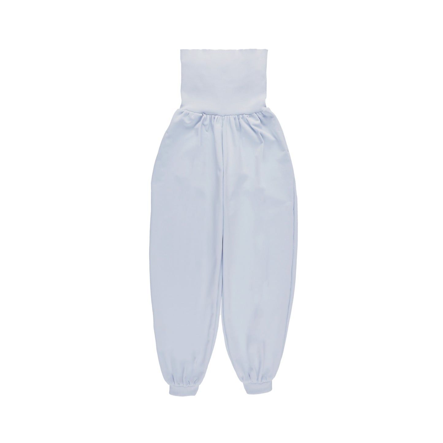 SPACE SUIT bontan PANTS in sax blue original knit jersey by AYA. Made in Japan.