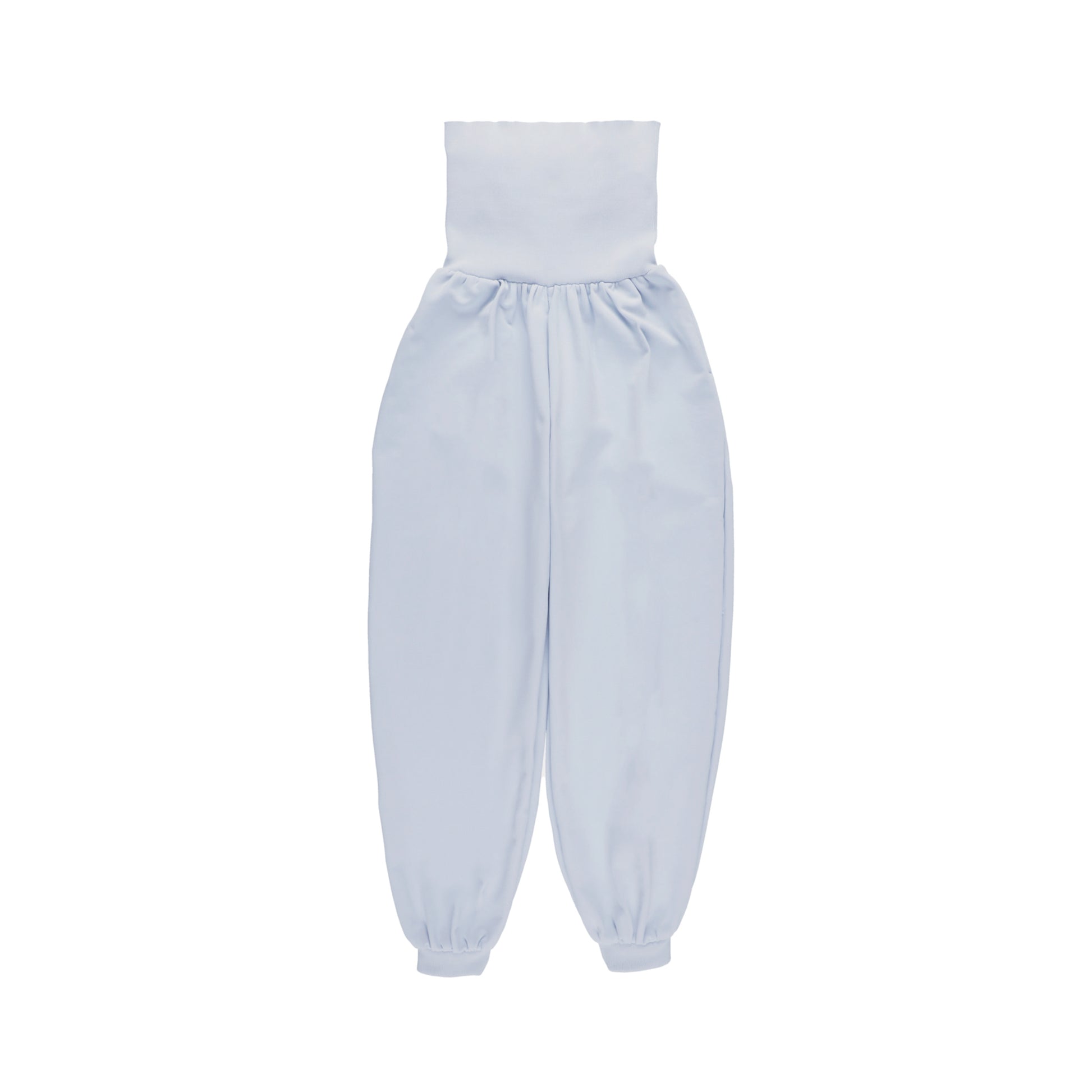 SPACE SUIT bontan PANTS in sax blue original knit jersey by AYA. Made in Japan.