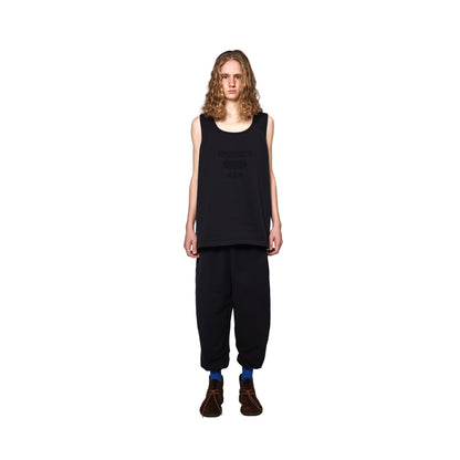 SPACE SUIT bontan PANTS & TANK TOP in black original knit jersey by AYA. Made in Japan.