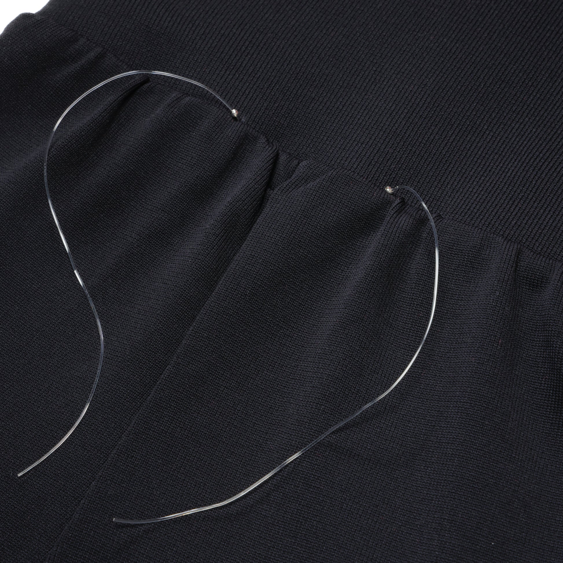 SPACE SUIT BYKER PANTS in black original knit jersey by AYA. Made in Japan.