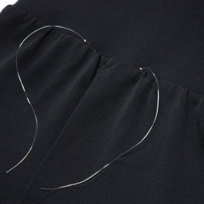 SPACE SUIT BYKER PANTS in black original knit jersey by AYA. Made in Japan.