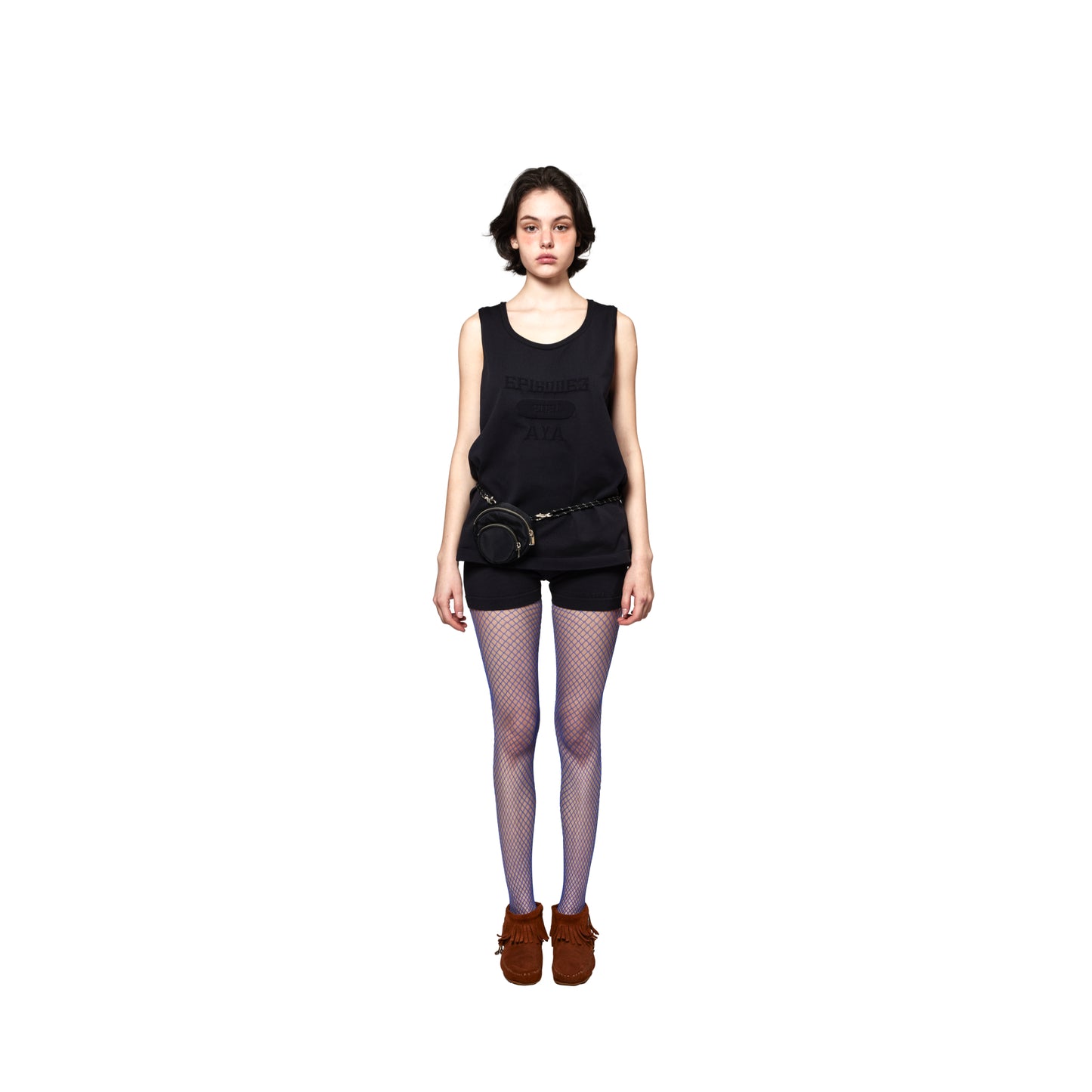 SPACE SUIT BYKER PANTS in black original knit jersey by AYA. Made in Japan.