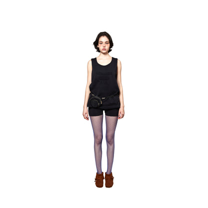 SPACE SUIT BYKER PANTS in black original knit jersey by AYA. Made in Japan.