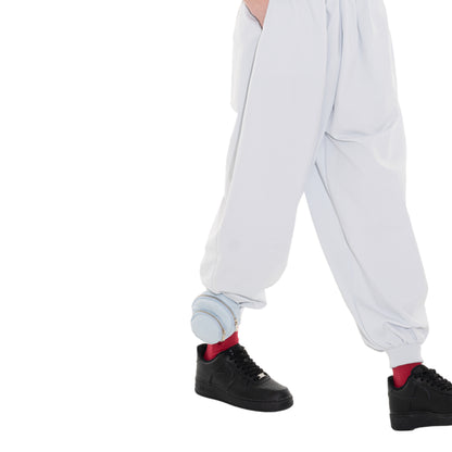 SPACE SUIT DISCO BAG & bontan PANTS in sax blue by AYA. Unisex bag made in Japan.