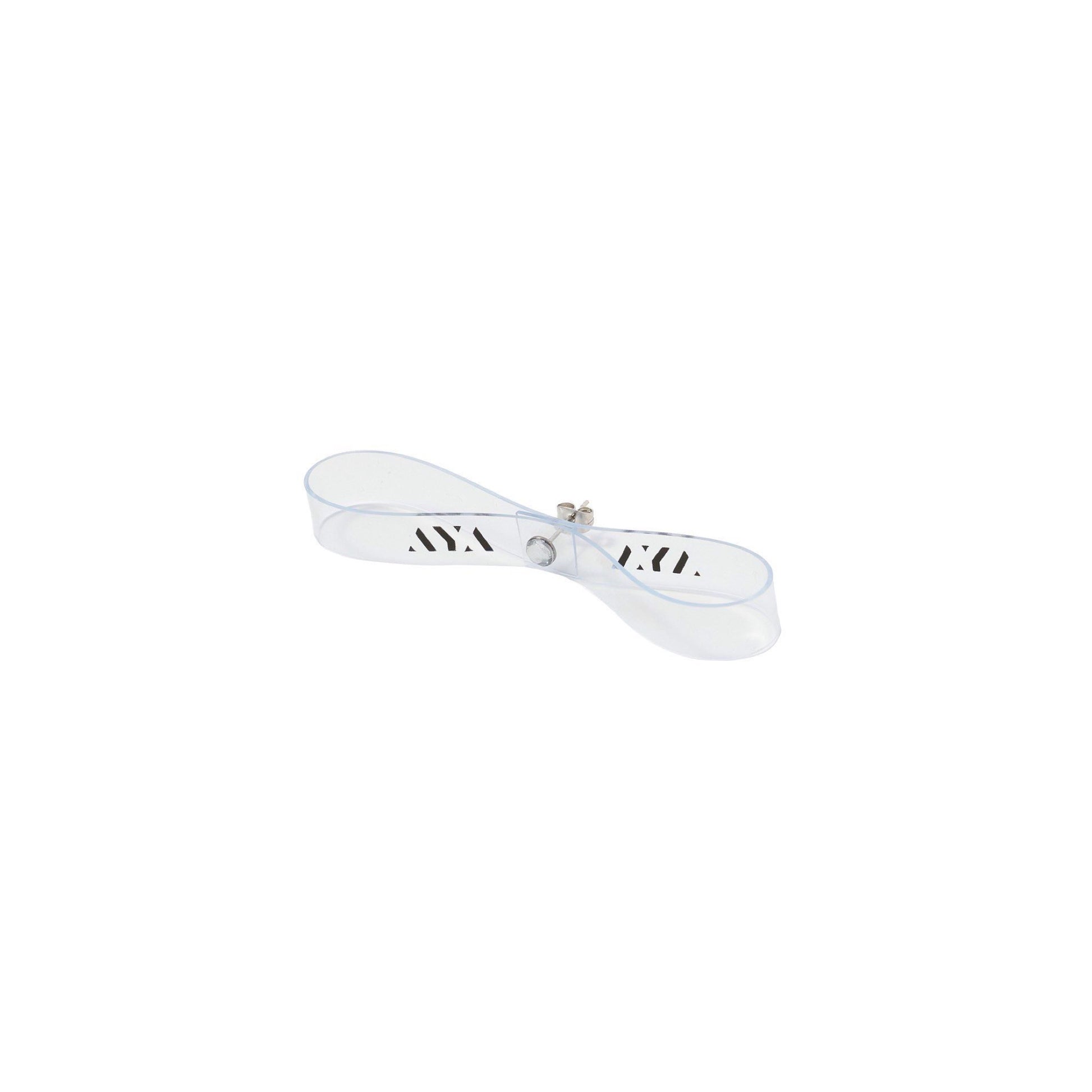 SPACE SUIT EARRING CLEAR 9cm- AYA | Clear Ribbon Earring | MADE IN JAPAN