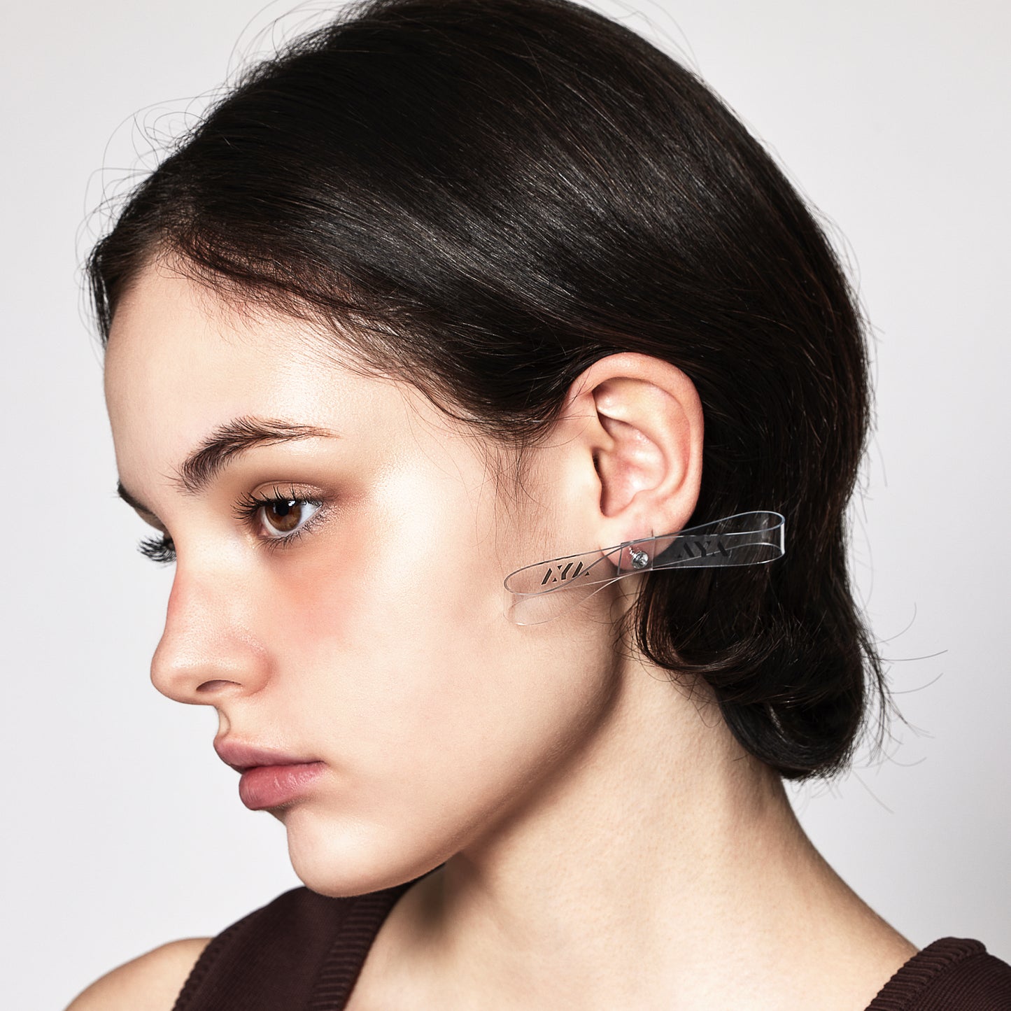 SPACE SUIT EARRING CLEAR 9cm- AYA | Clear Ribbon Earring | MADE IN JAPAN