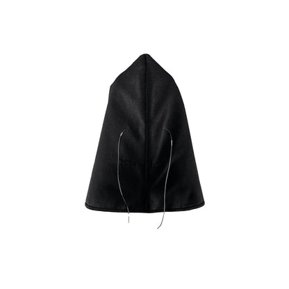 SPACE SUIT HOOD in black original knit jersey by AYA. Made in Japan.