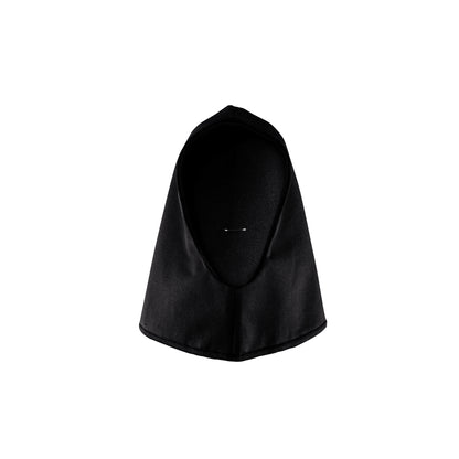 SPACE SUIT HOOD in black original knit jersey by AYA. Made in Japan.