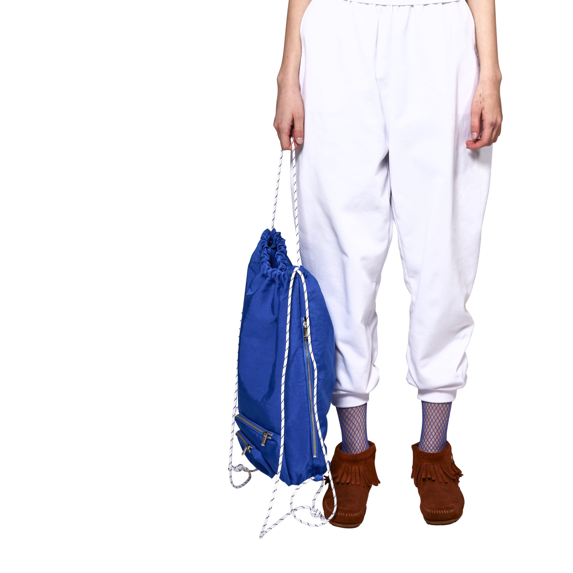SPACE SUIT KNAPSACK in blue by AYA. Unisex bag made in Japan.