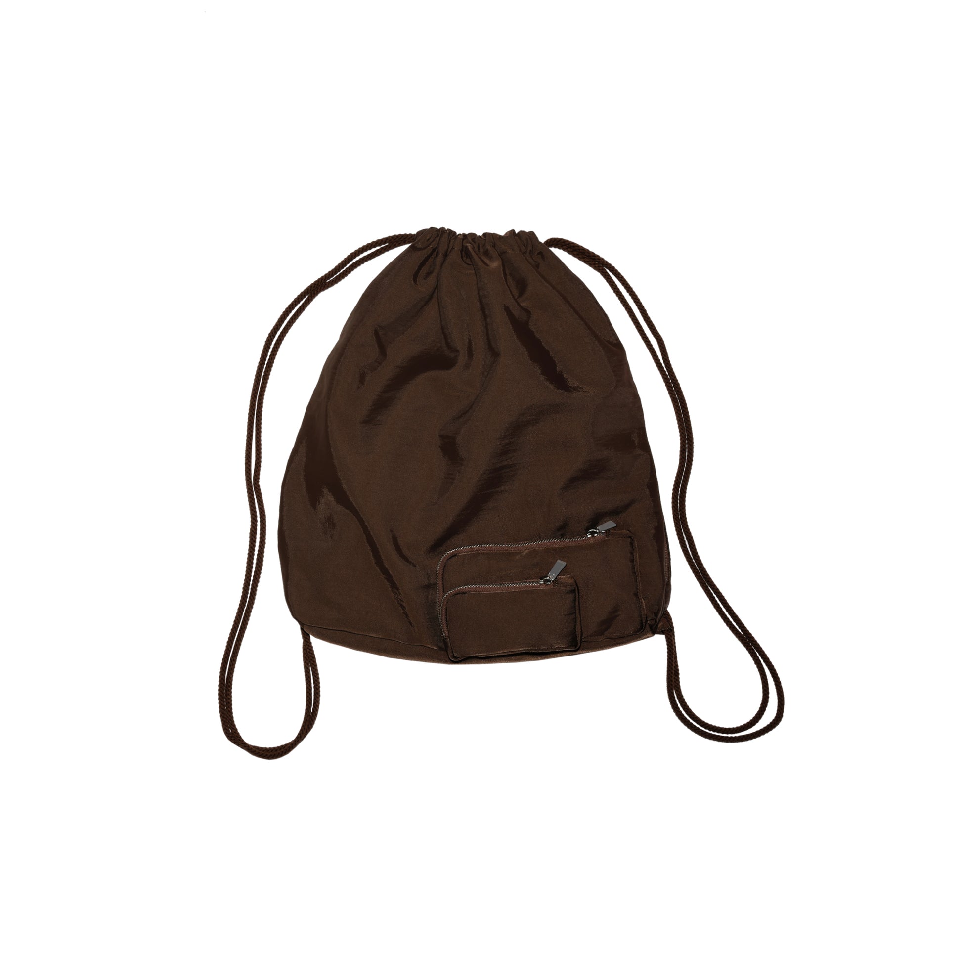 SPACE SUIT KNAPSACK in brown by AYA. Unisex bag made in Japan.