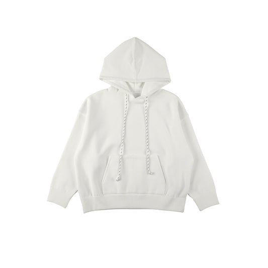 SPACE SUIT PARKA OFF WHITE - AYA | Knit Jersey Hoodie | MADE IN JAPAN