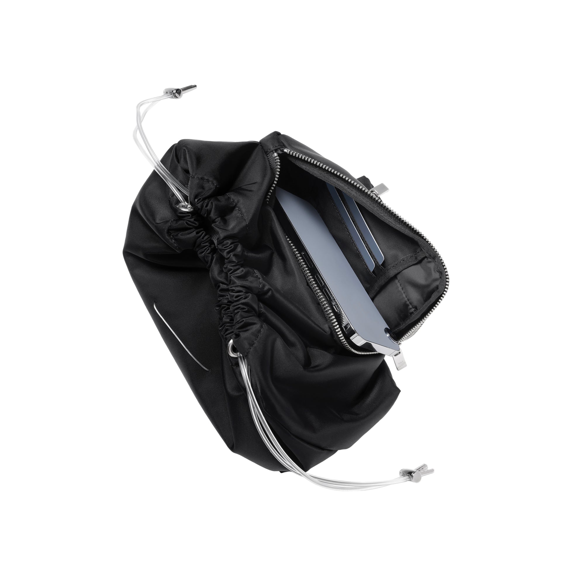 SPACE SUIT POUCH in black by AYA. Unisex bag made in Japan.