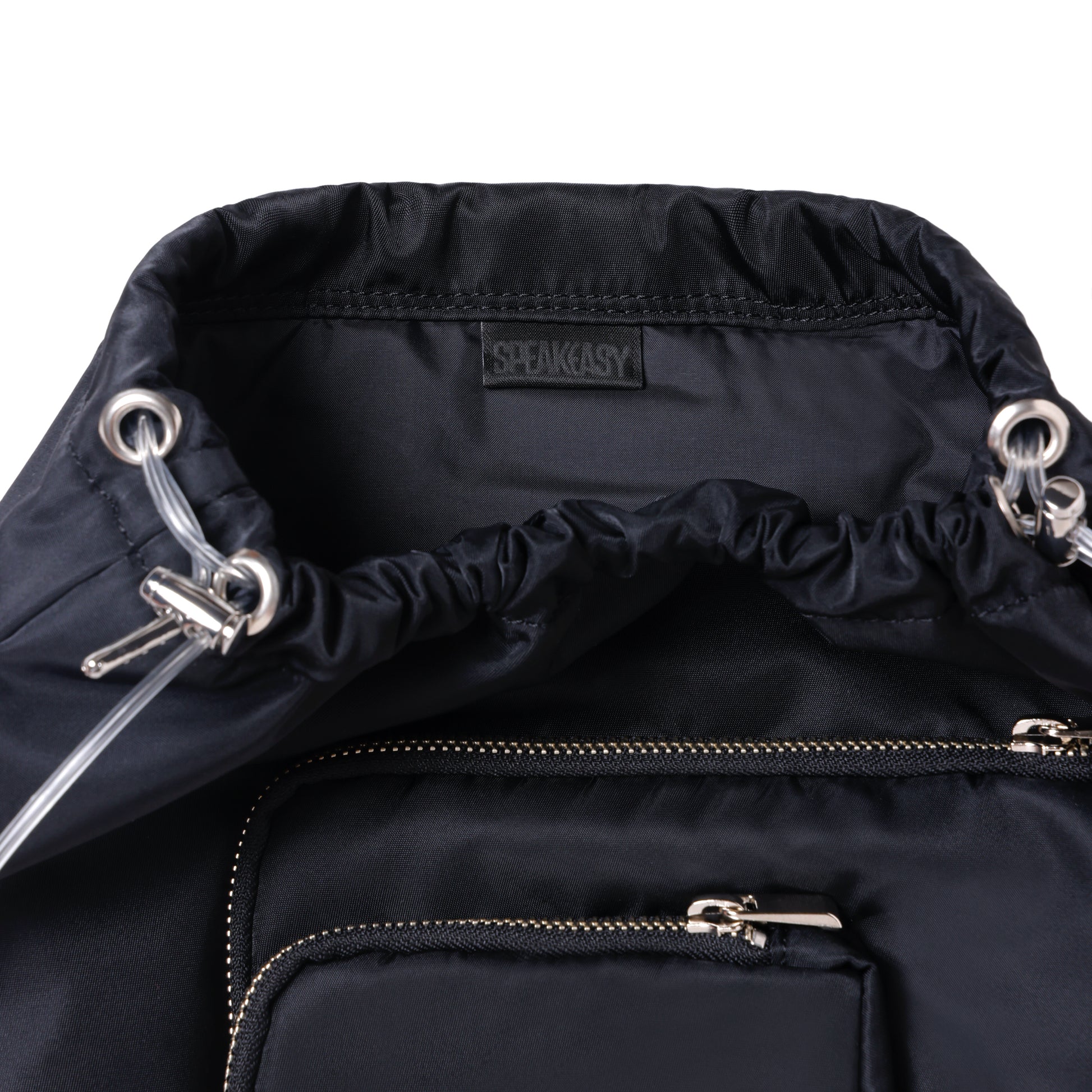 SPACE SUIT POUCH in black by AYA. Unisex bag made in Japan.