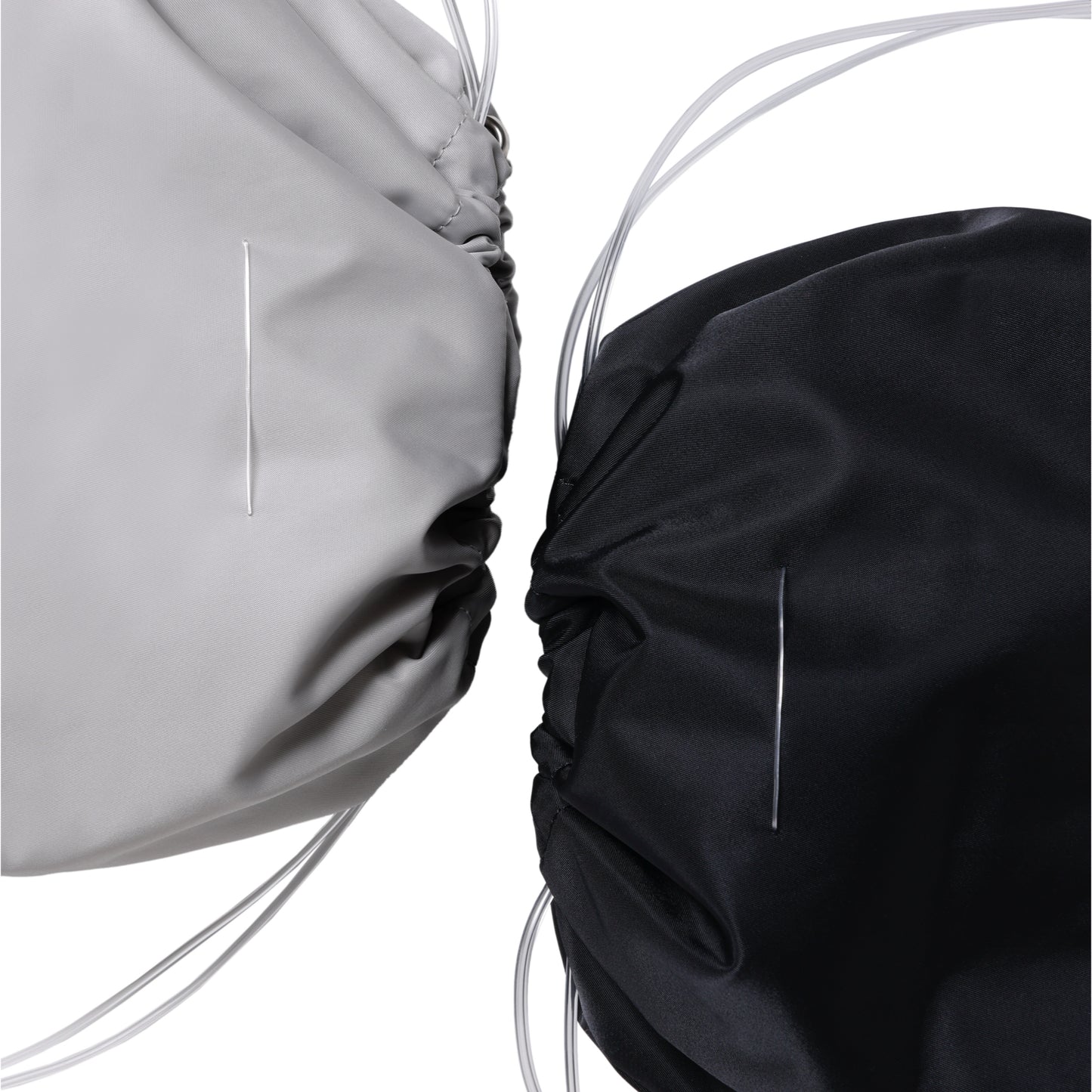 SPACE SUIT POUCH in black & gray by AYA. Unisex bag made in Japan.
