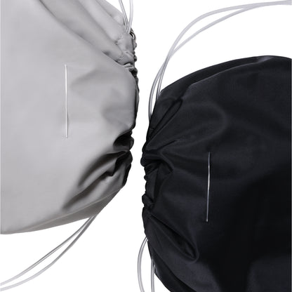 SPACE SUIT POUCH in black & gray by AYA. Unisex bag made in Japan.