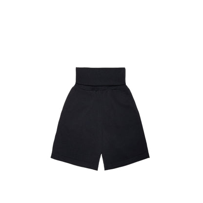 SPACE SUIT SHORT PANTS in black original knit jersey by AYA. Made in Japan.