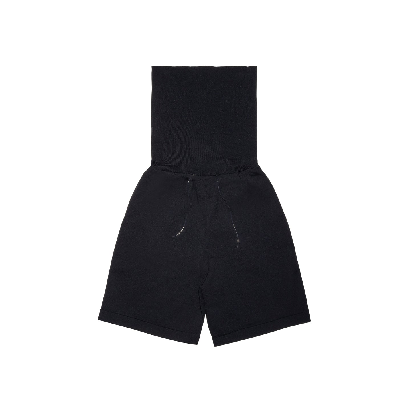 SPACE SUIT SHORT PANTS in black original knit jersey by AYA. Made in Japan.