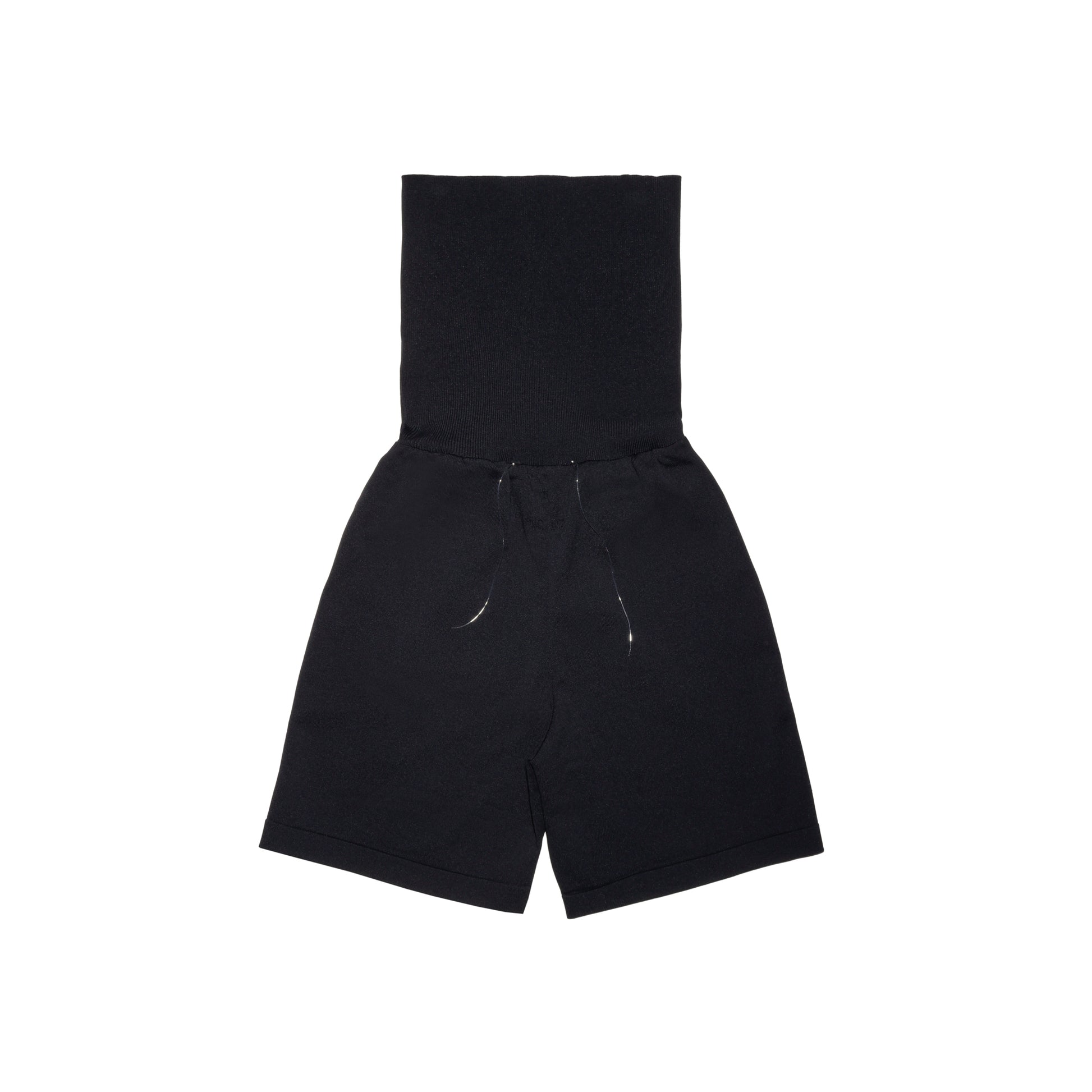 SPACE SUIT SHORT PANTS in black original knit jersey by AYA. Made in Japan.