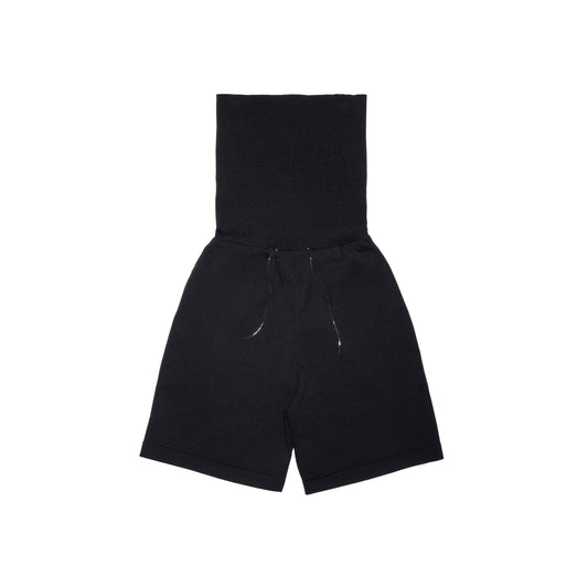 SPACE SUIT SHORT PANTS in black original knit jersey by AYA. Made in Japan.