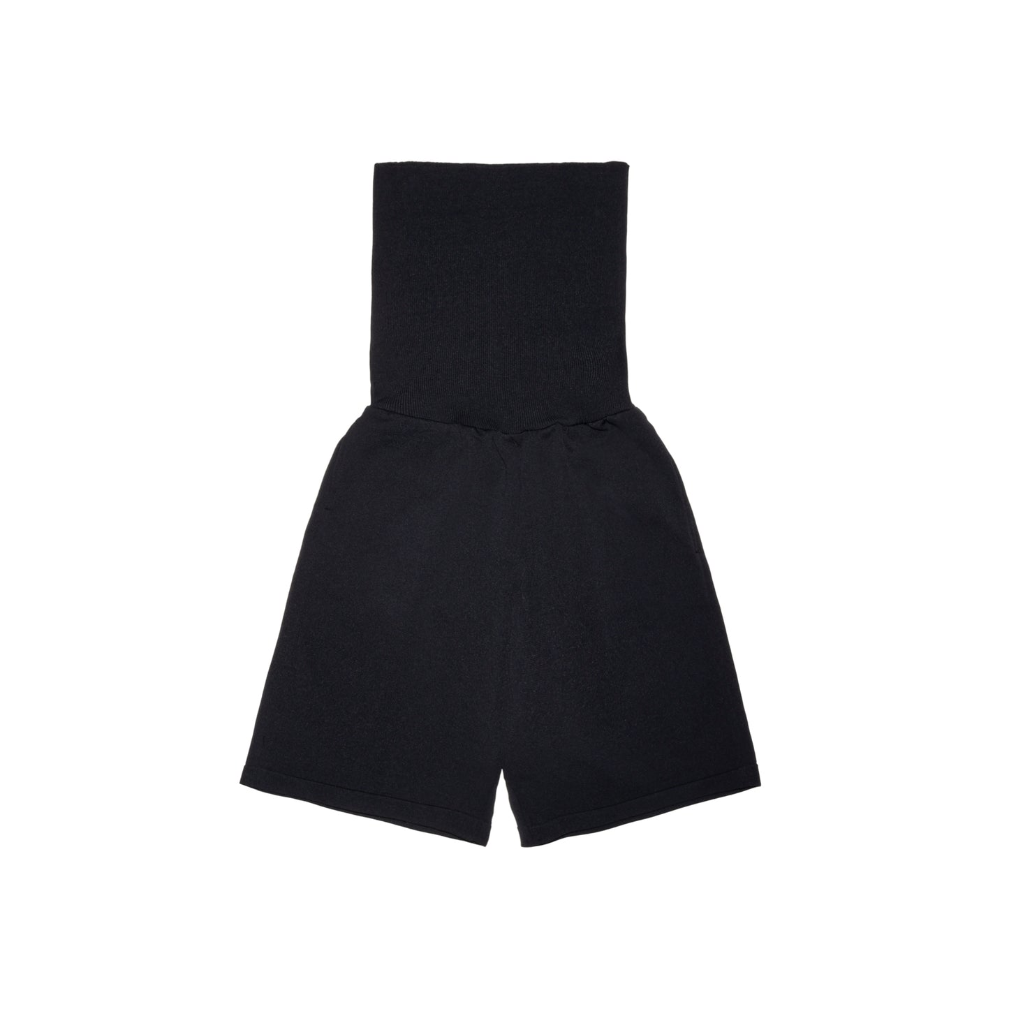 SPACE SUIT SHORT PANTS in black original knit jersey by AYA. Made in Japan.