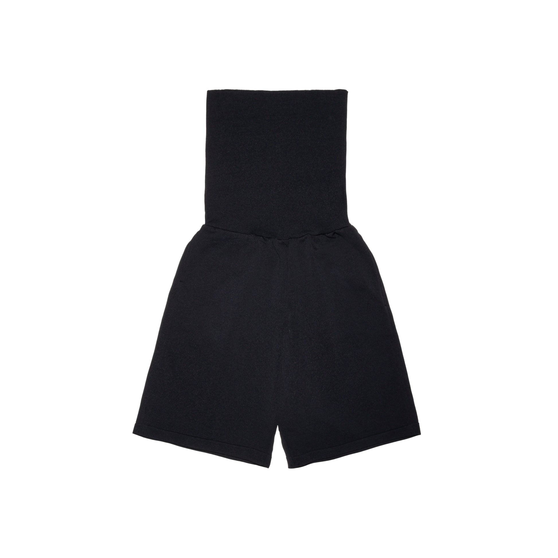 SPACE SUIT SHORT PANTS in black original knit jersey by AYA. Made in Japan.