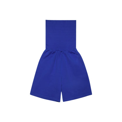 SPACE SUIT SHORT PANTS in blue original knit jersey by AYA. Made in Japan.