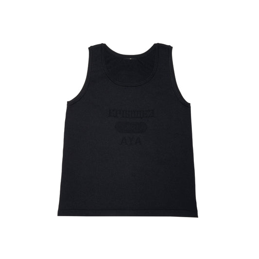 SPACE SUIT TANK TOP in black by AYA. Unisex bag made in Japan.