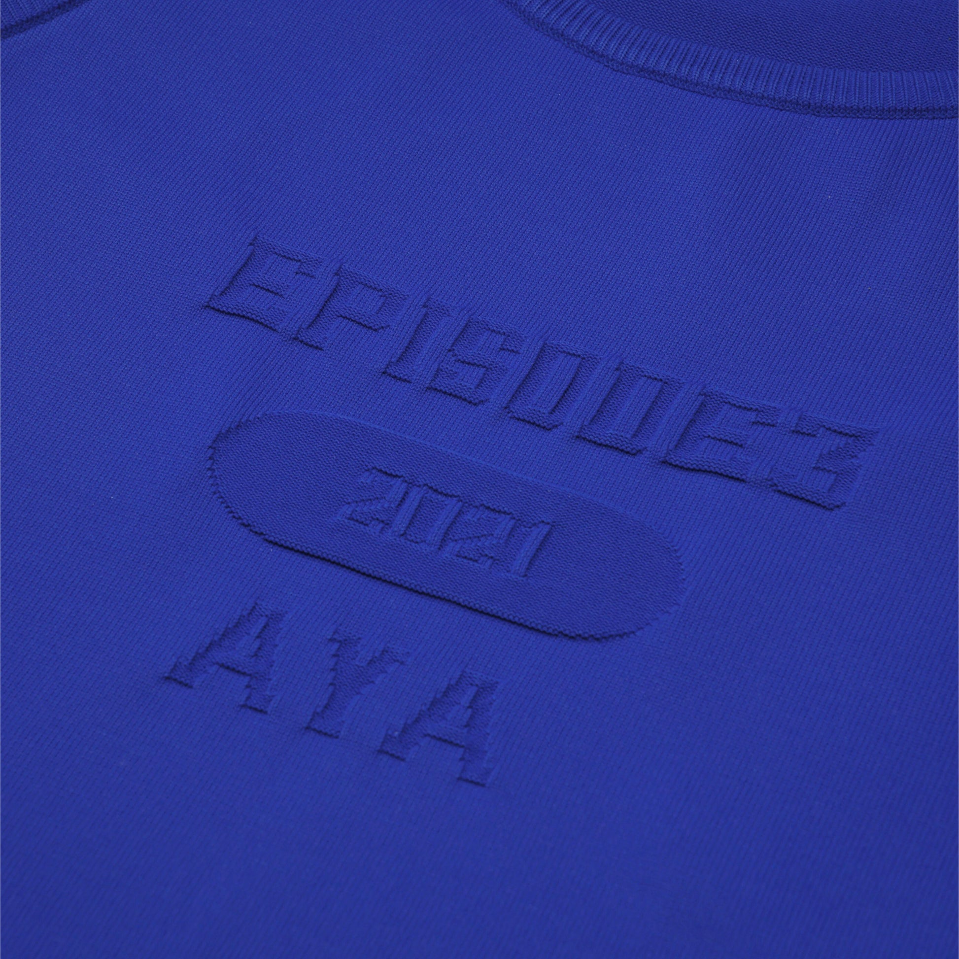 SPACE SUIT TANK TOP in blue original knit jersey by AYA. Made in Japan.