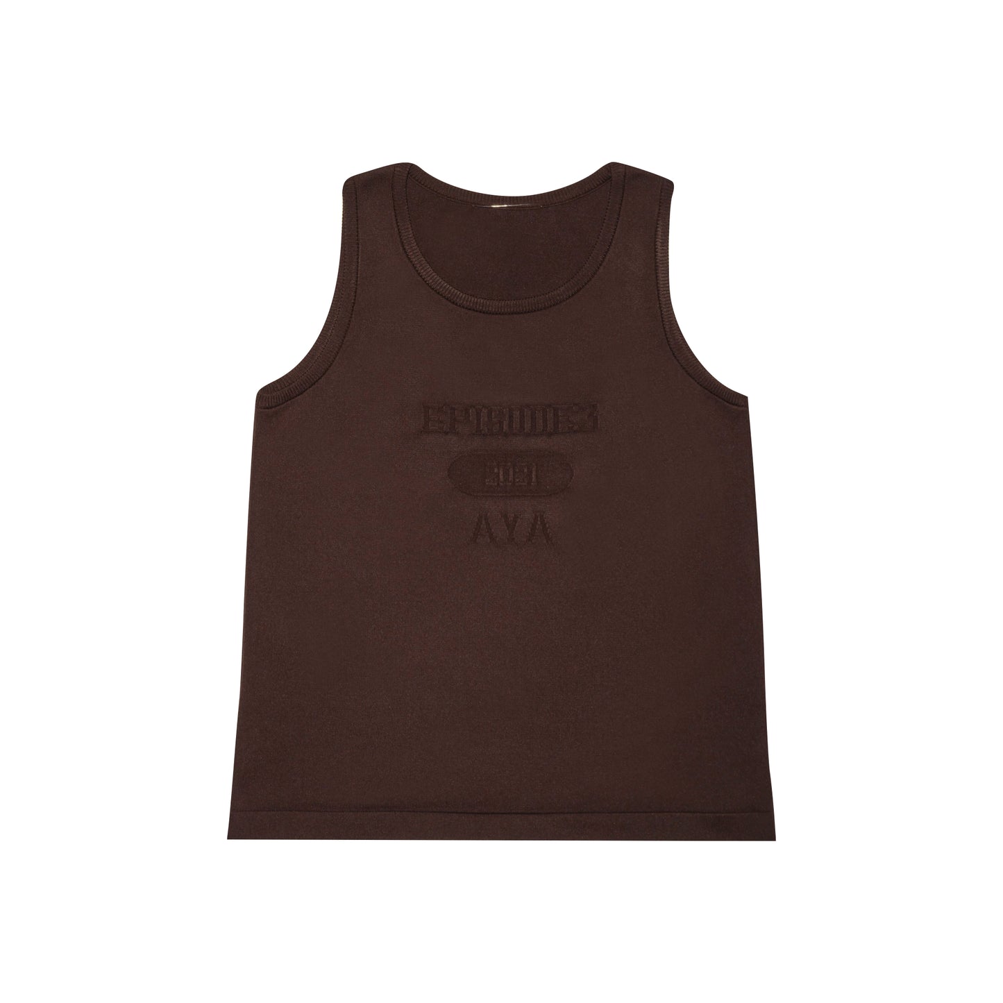SPACE SUIT TANK TOP in brown by AYA. Unisex bag made in Japan.