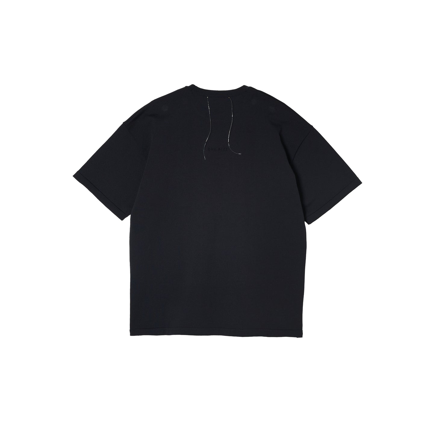 SPACE SUIT TEE in black original knit jersey by AYA. Unisex pants made in Japan.