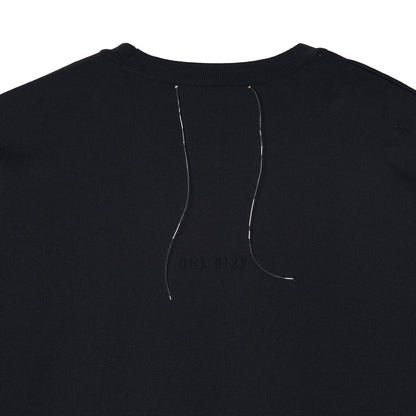 SPACE SUIT TEE in black original knit jersey by AYA. Unisex pants made in Japan.