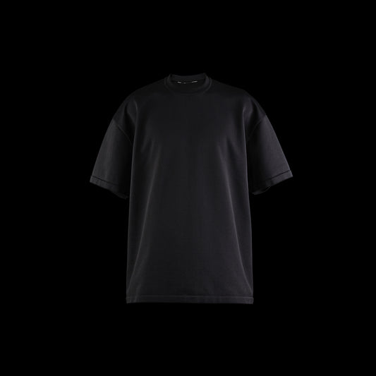 SPACE SUIT TEE in black original knit jersey by AYA. Made in Japan.