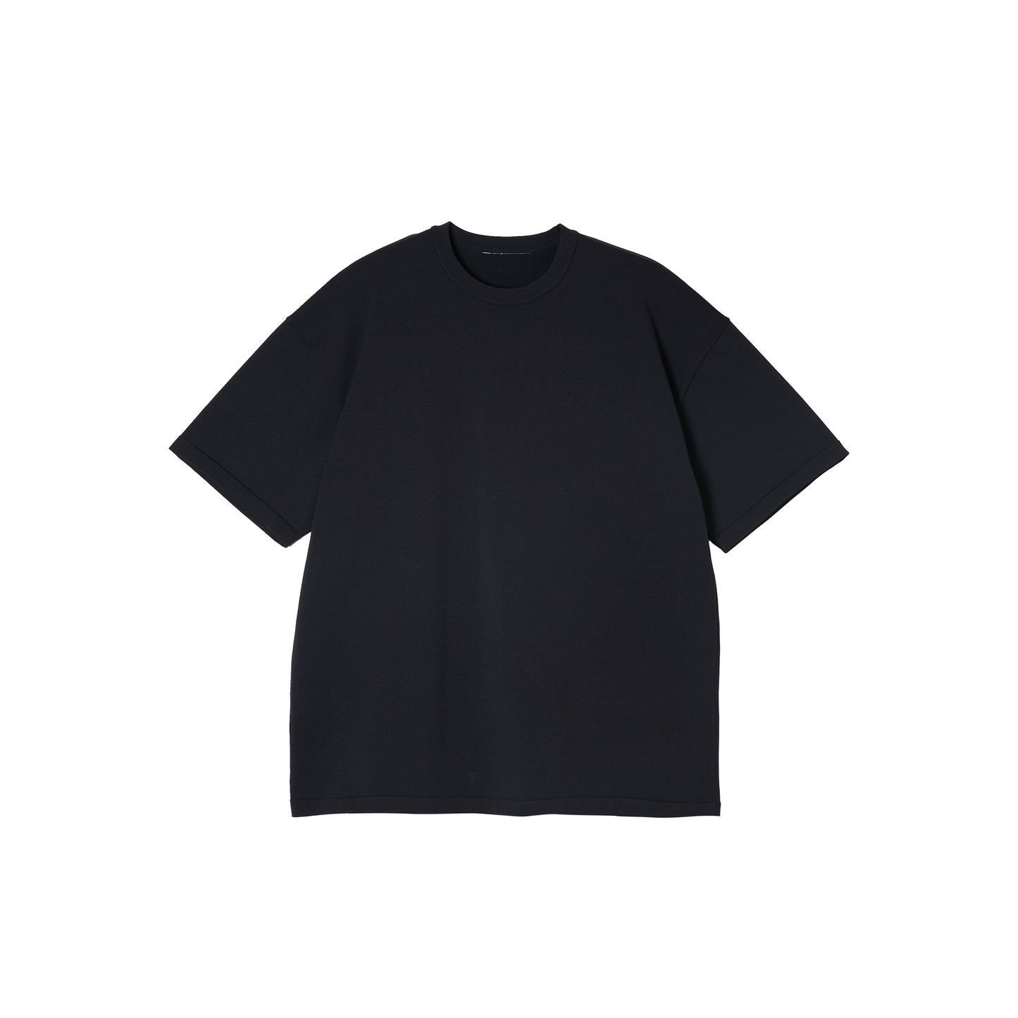 SPACE SUIT TEE in black original knit jersey by AYA. Unisex pants made in Japan.