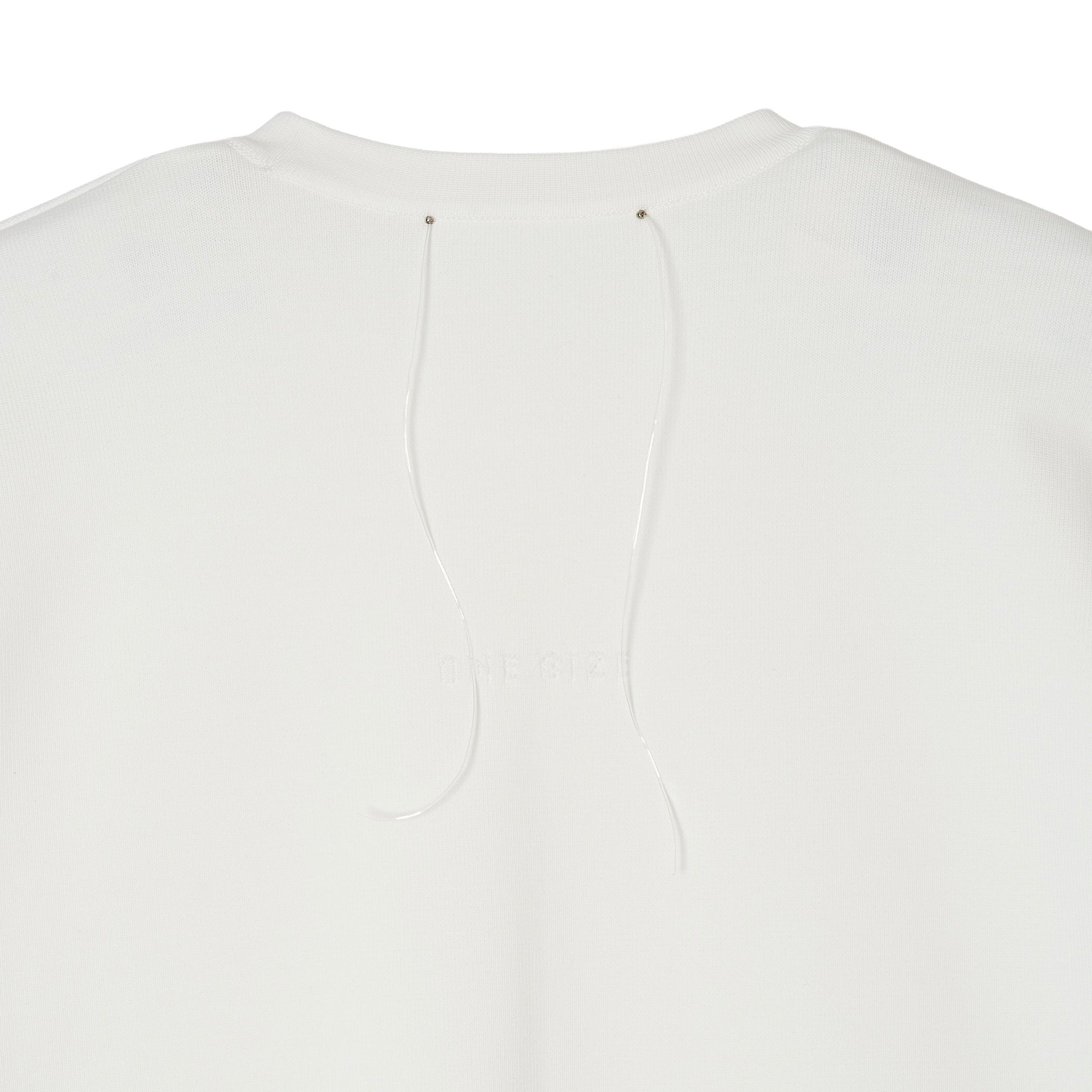 SPACE SUIT TEE in off white original knit jersey by AYA. Unisex pants made in Japan.