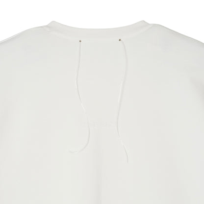 SPACE SUIT TEE in off white original knit jersey by AYA. Unisex pants made in Japan.